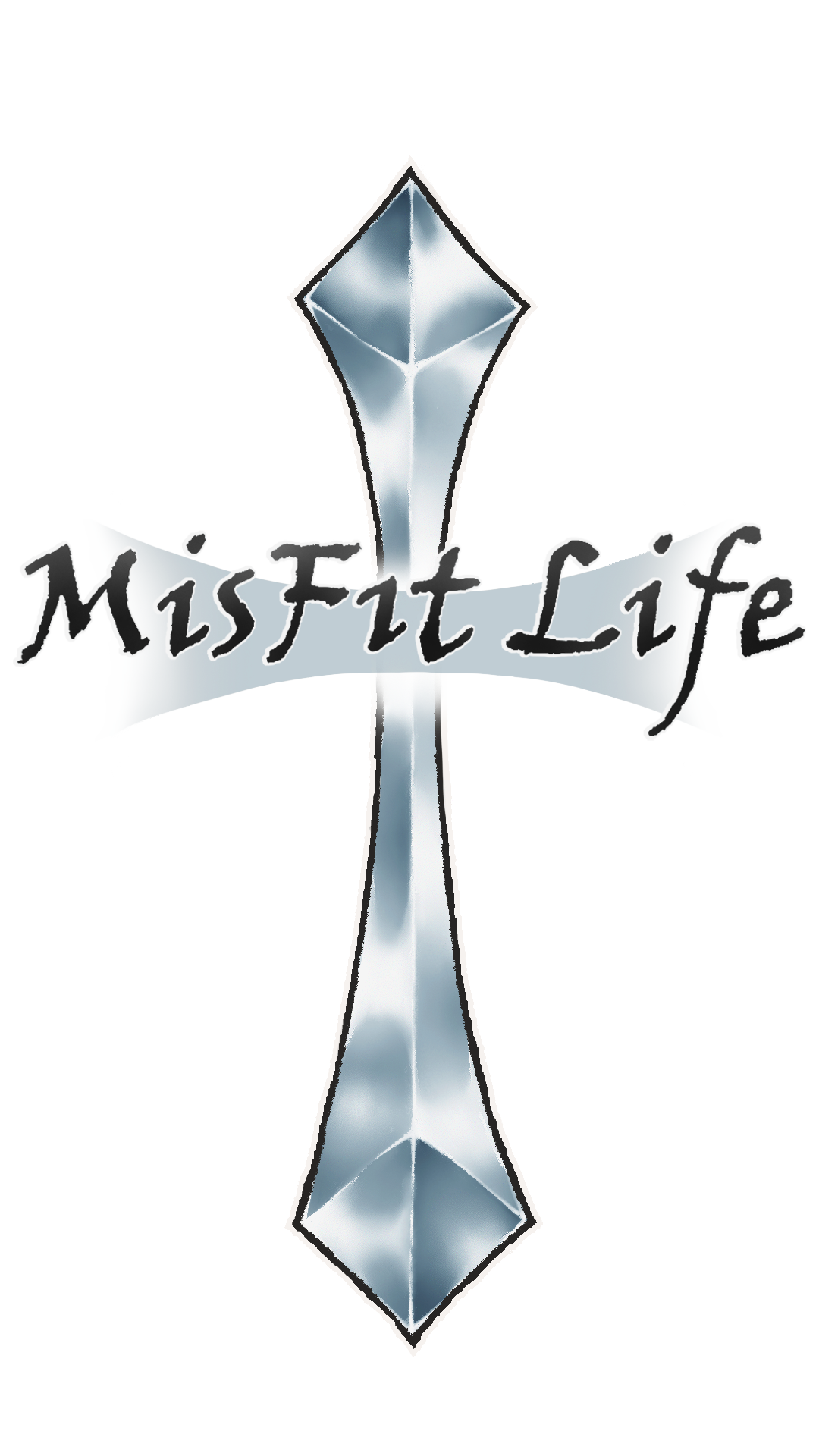 Misfit Life Black Cross Car Decal/Sticker