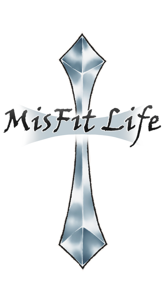 Misfit Life Black Cross Car Decal/Sticker