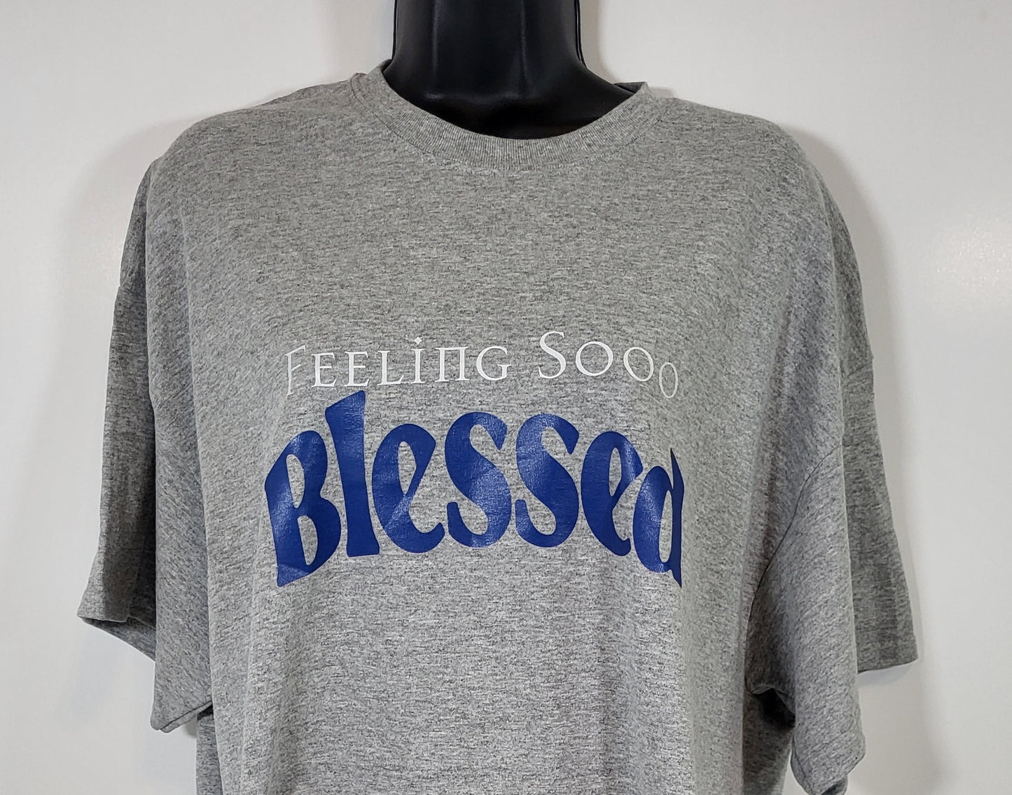 Feeling Sooo Blessed Blue/Gray Men's Short Sleeve T-Shirt