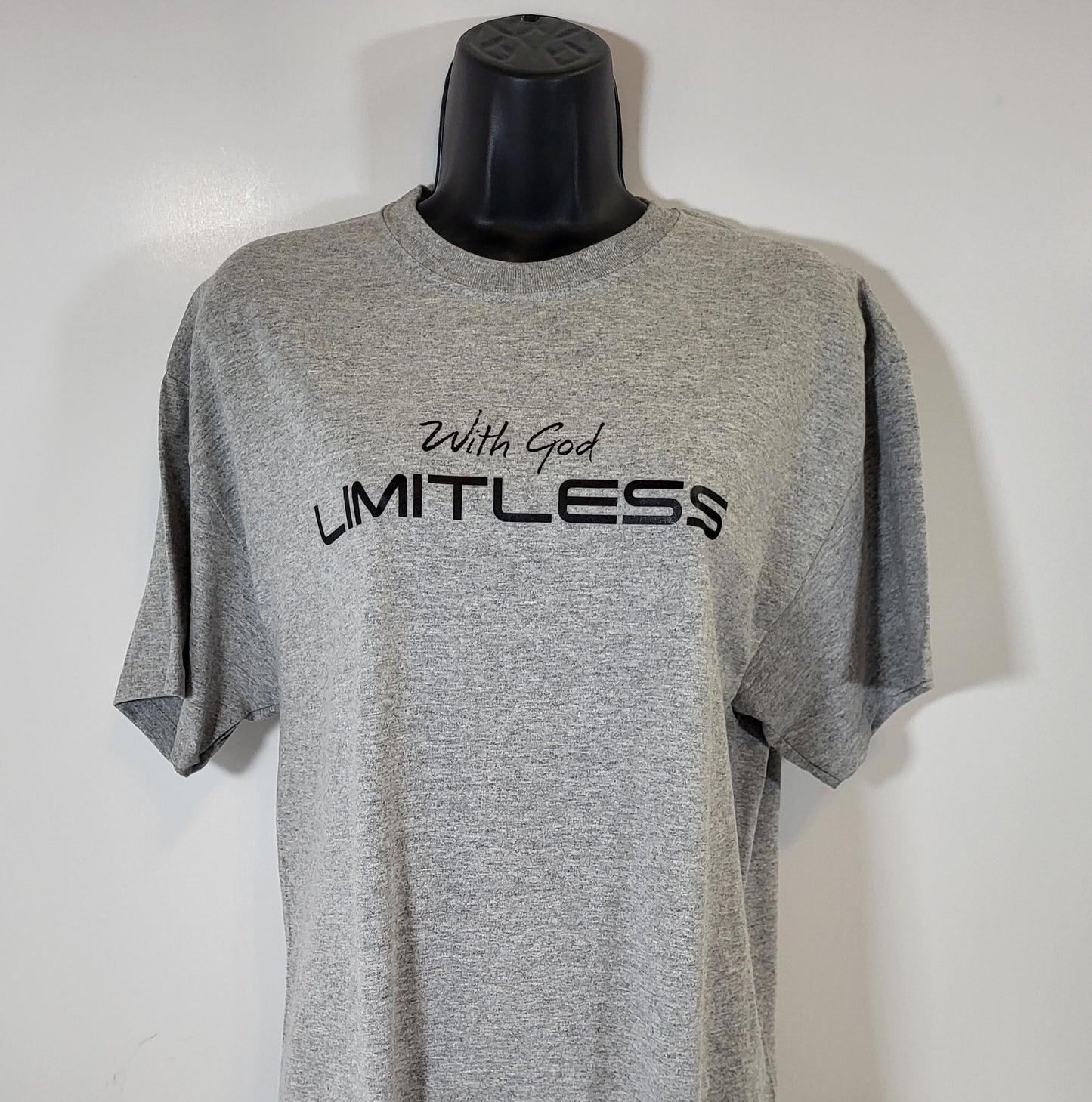 With God Limitless Men Gray/Black Short Sleeve T-Shirt