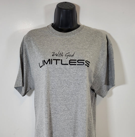 With God Limitless Men Gray/Black Short Sleeve T-Shirt