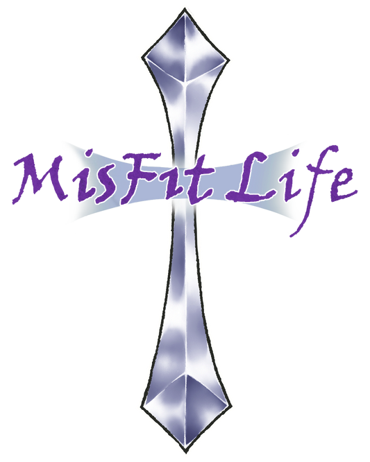 Misfit Life Purple Cross Car Decal/Sticker