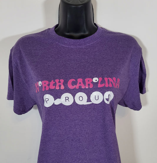 North Carolina Proud Light Purple/Pink Short Sleeve T-Shirt