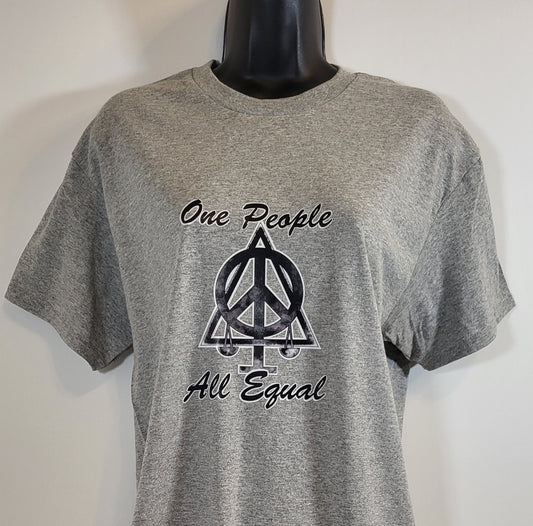 One People All Equal Gray Short Sleeve T-Shirt