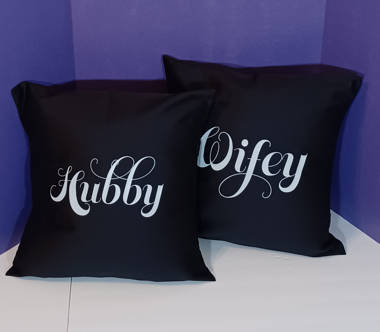 Hubby & Wifey Throw Pillow Set