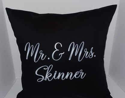 Custom Wording On a Throw Pillow